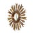 Gold Vintage Wooden Sun Mirror in Sunburst Gold, 1950s For Sale - Image 8 of 15