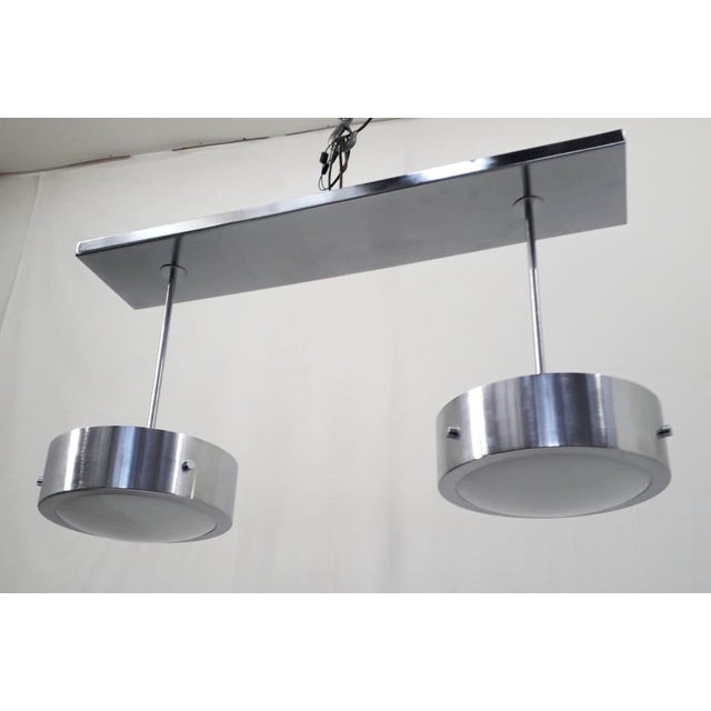 Not Yet Made - Made To Order 21st Century Italian Double Uno Band Glossy White Murano Glass and Satin Chrome Flush Mount by Fabio LTD For Sale - Image 5 of 8