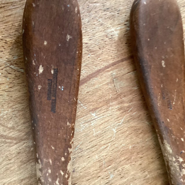 Antique Brown Glazed Stoneware Crock W/Carved Wooden Utensils France For Sale - Image 9 of 12