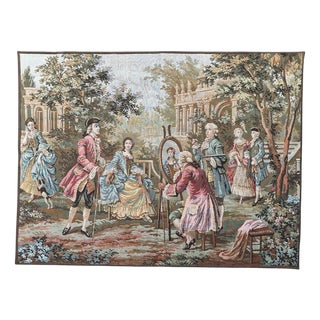 Vintage French Jacquard Tapestry in the style of Aubusson, 1970s For Sale