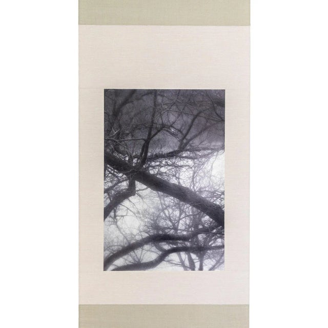 UV print of digital photograph on silver leaf on paper, with retouching in acrylic and silver gindei, mounted in Japanese...