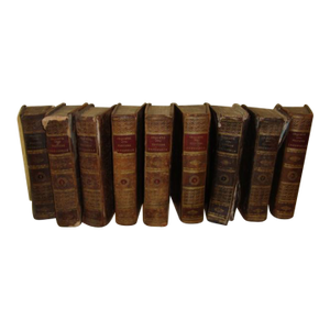 Set of 9 Antique French Books Dated 1807 by Louis Pierre Anquetil French History