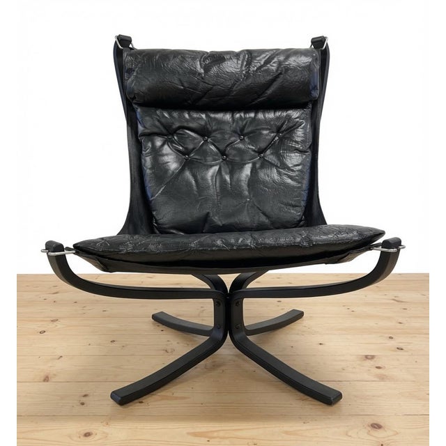 Black Falcon Chair by Sigurd Ressell for Vatne Furniture, 1960s For Sale - Image 15 of 15