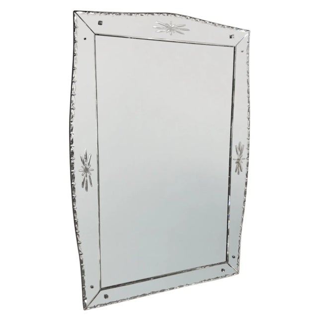 Large Vintage French Venetian Mirror, 1920s For Sale - Image 3 of 5