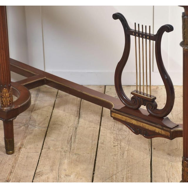 Long French Empire Revival Style Console Table in Mahogany, 1890s For Sale - Image 17 of 18
