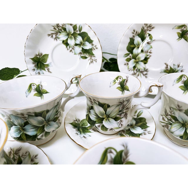 Vintage Trillium Set for Six People from Royal Albert, 1980s, Set of 12 For Sale - Image 18 of 18