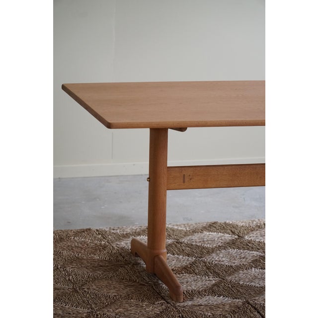 1960s Mid-Century Modern Dining Room Table in Oak & Teak by Ditte & Adrian Heath, 1960s For Sale - Image 5 of 15