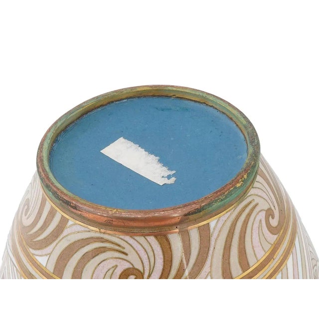 Early 20th C Chinese Cloisonne Enamel Vase For Sale - Image 9 of 9