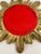 Mid 20th Century Large 18" Bright Gold Italian Giltwood Sunburst Wall Mirror For Sale - Image 9 of 15