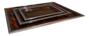 Acrylic Glass and Metal Trays attributed to Christian Dior, France, 1970s, Set of 3