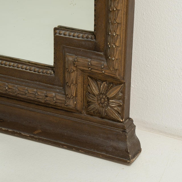 Brown 19th Century France Louis XVI Brown Wood Full-length & Floor Mirrors For Sale - Image 8 of 9