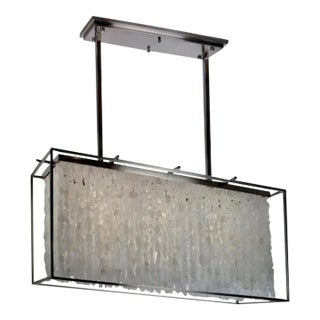 Contemporary Alex Chandelier 5010 Nickel Finish With Frosted Rock Crystal For Sale