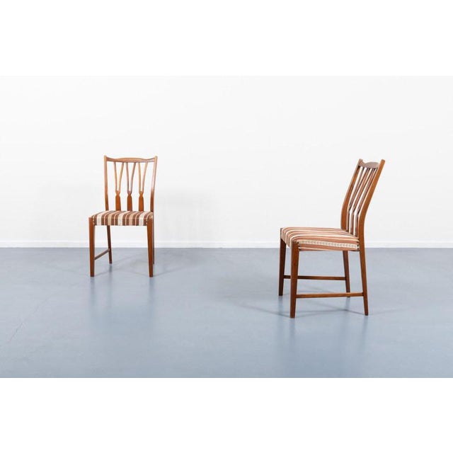 Mid-Century Modern Swedish Dining Table and Chairs by Nils Jonsson for Hugo Troeds, Set of 5 For Sale - Image 9 of 18