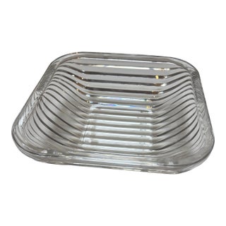 Villeroy & Boch Quadra Crystal Square Heavy Ribbed For Sale