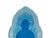 Blue Crystal Glass Sitting Buddha Lotus Base Mandorla Halo Back Statue For Sale In San Francisco - Image 6 of 10