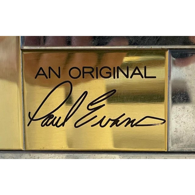 Original Paul Evans Cabinet, Sideboard, Cityscape Brass and Chrome, Signed For Sale - Image 10 of 13
