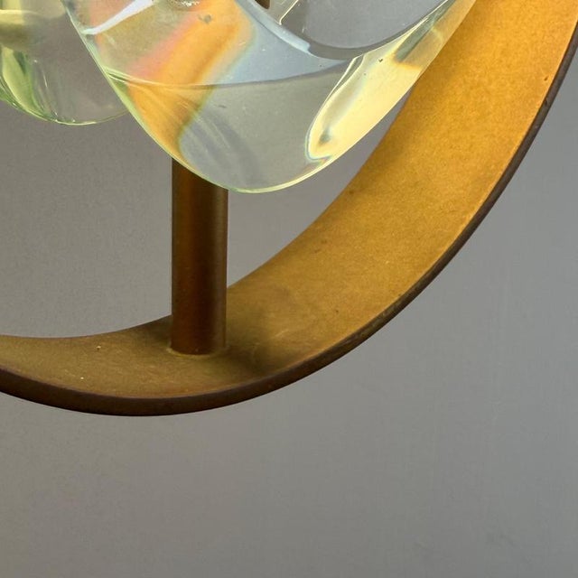 Model 1933 Pendant in Brass and Glass by Max Ingrand for Fontana Arte, Italy, 1961 For Sale - Image 15 of 18