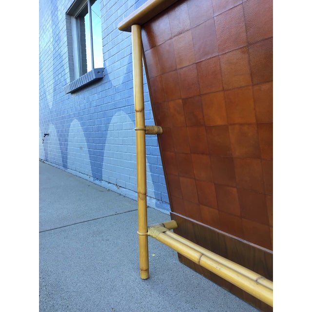 Wood Mid 20th Century Modern Dry Bar and Barstool Set Attributed to Ficks Reed For Sale - Image 7 of 12