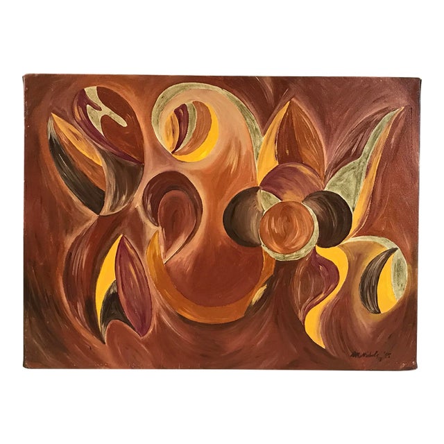 1990s Original Acrylic Painting on Canvas by Monique Nichols For Sale