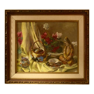 Zsuzsanna Suger Still Life With Gwun Yam C. 1980 Painting For Sale