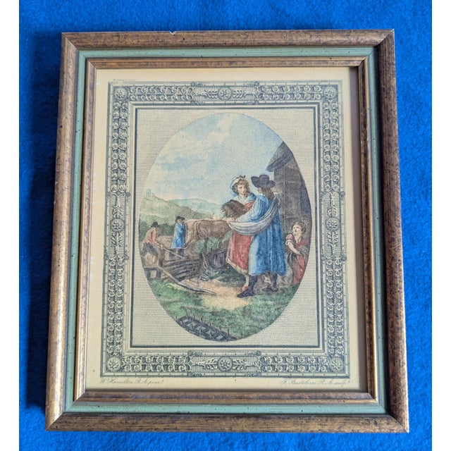 Sir William Hamilton 1940s Set of 6 Small Framed Sidney Z Lucas Prints - Months of the Year - English Country Pastoral Art For Sale - Image 4 of 11