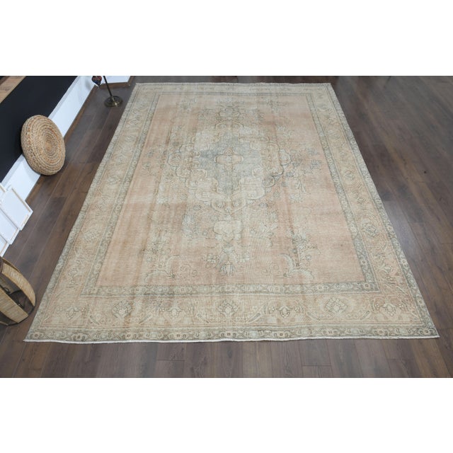 Vintage Persian Hand-Knotted area rug is a semi-antique vintage area rug. The '70s Eastern region of Anatolian's unique...