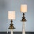 Cast Brass Wall Lights with Linen Shades by Mauritius, 1977, Set of 2 For Sale - Image 4 of 18