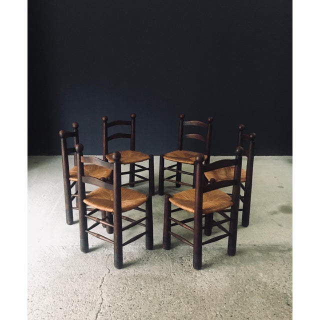 French Provincial Dining Chairs from Charles Dudouyt, France, 1940s, Set of 6 For Sale - Image 6 of 18