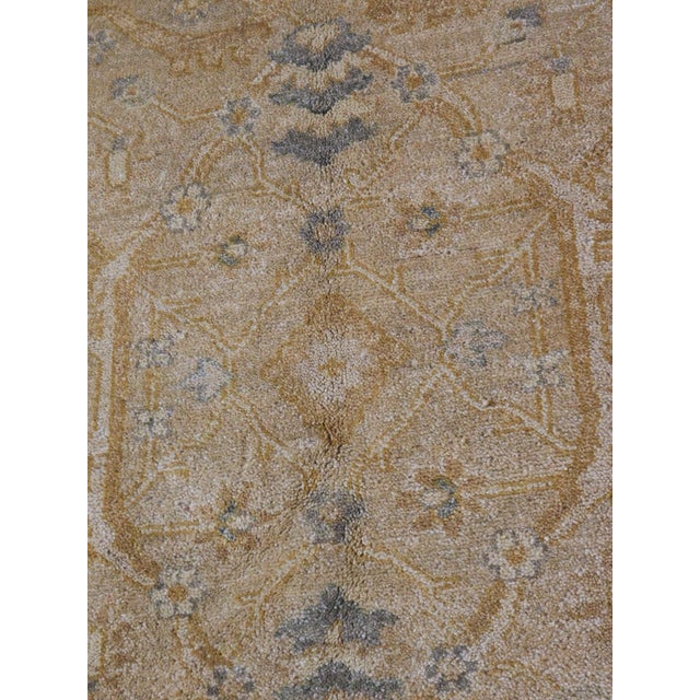 Tan Hand Knotted Indo Oushak Rug. 8'x 10' For Sale - Image 8 of 18