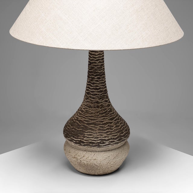 Large Ceramic Table Lamp from Løvemose Keramik, Denmark, 1960s For Sale - Image 4 of 8