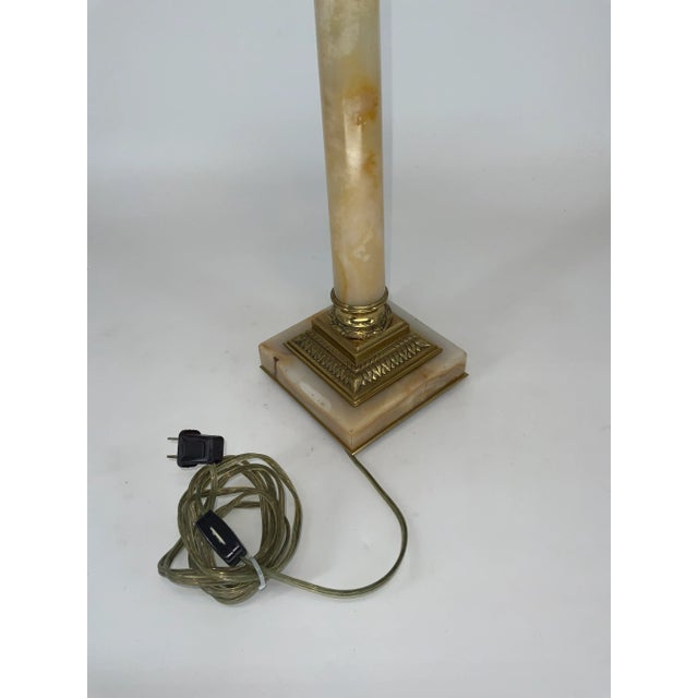 Vintage Onyx Classical Column Table Tamp For Sale - Image 10 of 13