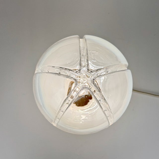 Murano Glass Globe Table Lamp attributed to Mazzega, Italy, 1970s For Sale - Image 7 of 8