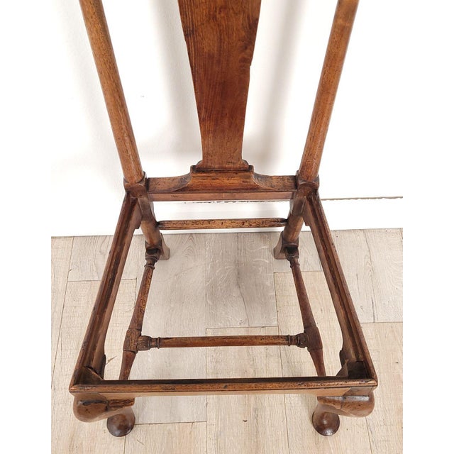 English Oak Provincial Queen Anne Chair, 19th Century or Earlier For Sale - Image 9 of 12