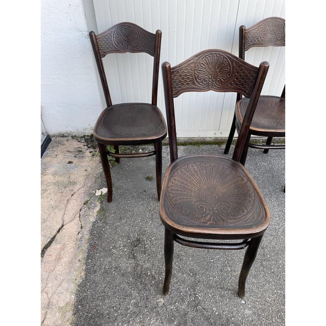 Beech Wood Dining Chairs by Jacob & Josef Kohn, Set of 6 For Sale - Image 3 of 14