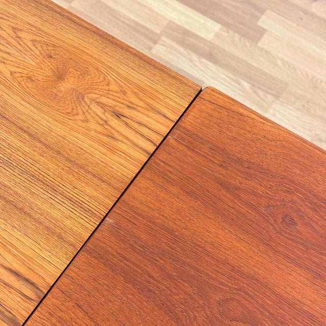 Brown Vintage Danish Dining Table in Teak, 1950s For Sale - Image 8 of 11