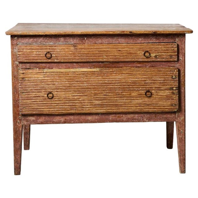 Antique Folk Art Rustic Chest of Drawers in Pine For Sale - Image 14 of 14