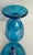 Early 20th Century Iridescent Peacock Blue Lidded Pedestal Candy Jar, Attributed to Fenton For Sale - Image 9 of 11