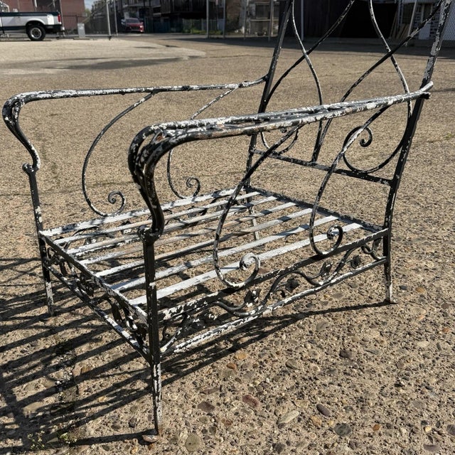 Vintage Florentine Craft Studio Salterini Style Wrought Iron Lounge Chairs, Pair For Sale - Image 9 of 14