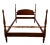 Vintage Dixie Traditional Chippendale Style Mahogany Four Poster Full Size Bed For Sale - Image 9 of 9