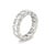 5.00 Carat Bezel Set Emerald Cut Eternity Band, Platinum, Size 6.5 For Sale - Image 4 of 4