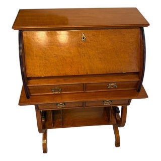 Baroque Secretaire in Root Wood, 1980s For Sale