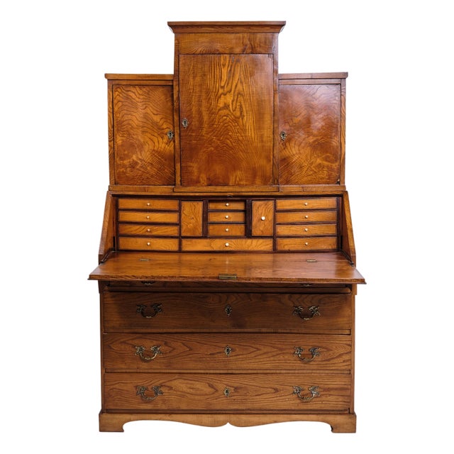 Louis Seize Style Dresser in Oak and Brass, 1840s For Sale