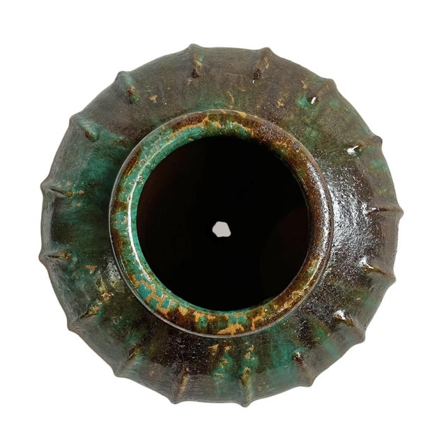 Antique Green Java Vase For Sale - Image 4 of 6