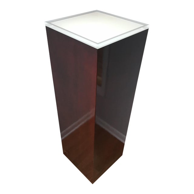 Vintage Rectilinear Lighted Display Pedestal For Sale
