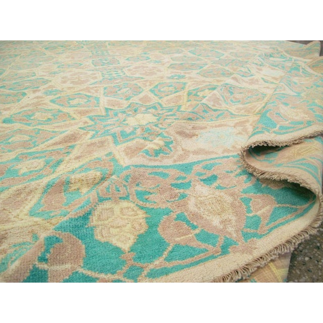Textile Galerie Shabab Collection Early 20th Century Indian Cotton Agra Room Size Carpet For Sale - Image 7 of 7