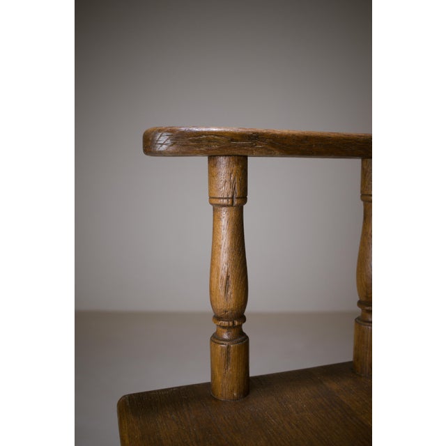 Oak Swivel Armchair, 1910s For Sale - Image 9 of 15