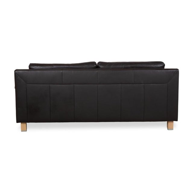 Leather Dark Brown Three-Seater Sofa from Ewald Schillig For Sale - Image 10 of 12