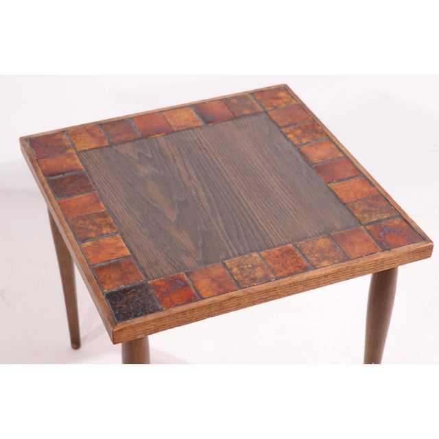 Richard Hohenberg Mid Century Tile Top Stacking Tables For Sale - Image 4 of 13