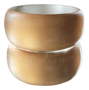 Vintage 1960s Frosted Peach Lucite Bangle Bracelet