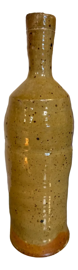 Enameled Stoneware Bottle Vase from Atelier De La Borne